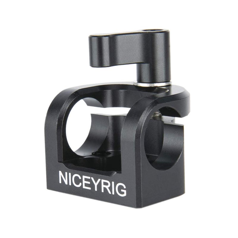 NICEYRIG 15mm Rod Clamp, Single Rod Holder for 15mm Rail Support System, EVF Mount, LED Light, Microphone - 331 - Image 1